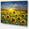 Designart - Field of Blooming Sunflowers - Large Flower Canvas Wall Art